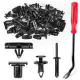 60 Pcs Fender Flare Rocker Moulding Clip Assortment 68039280-AA, 55156429-AA, 6503598,6501559 Replacement For Jeep Wrangler Chrysler Ford GMC