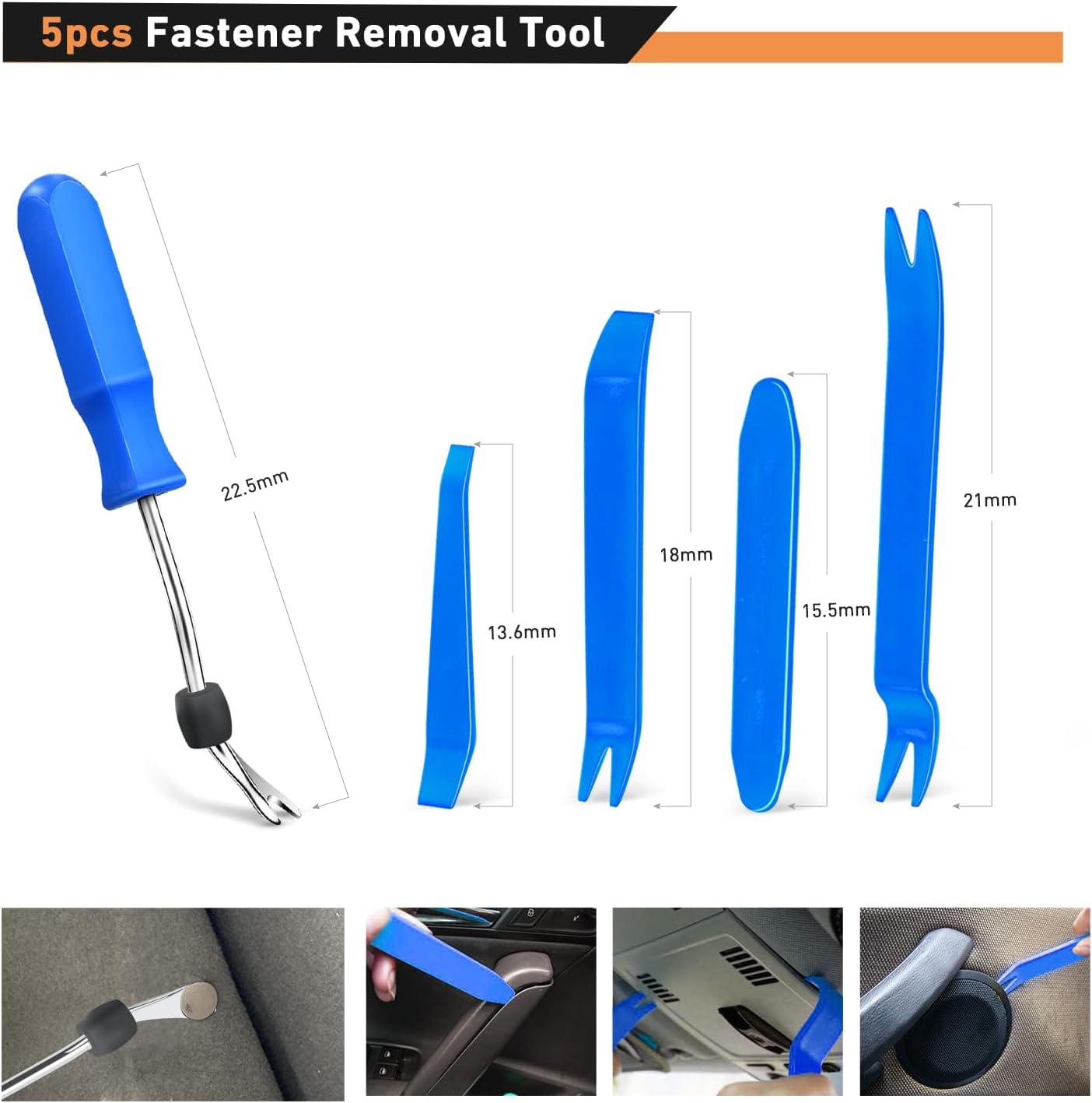 855 Pcs Pcs Car Push Retainer Clips 16 Most Popular Sizes Nylon Bumper Fender Rivets with Cable Ties and Fasteners Remover for Toyota GM Ford Honda Acura Chrysler