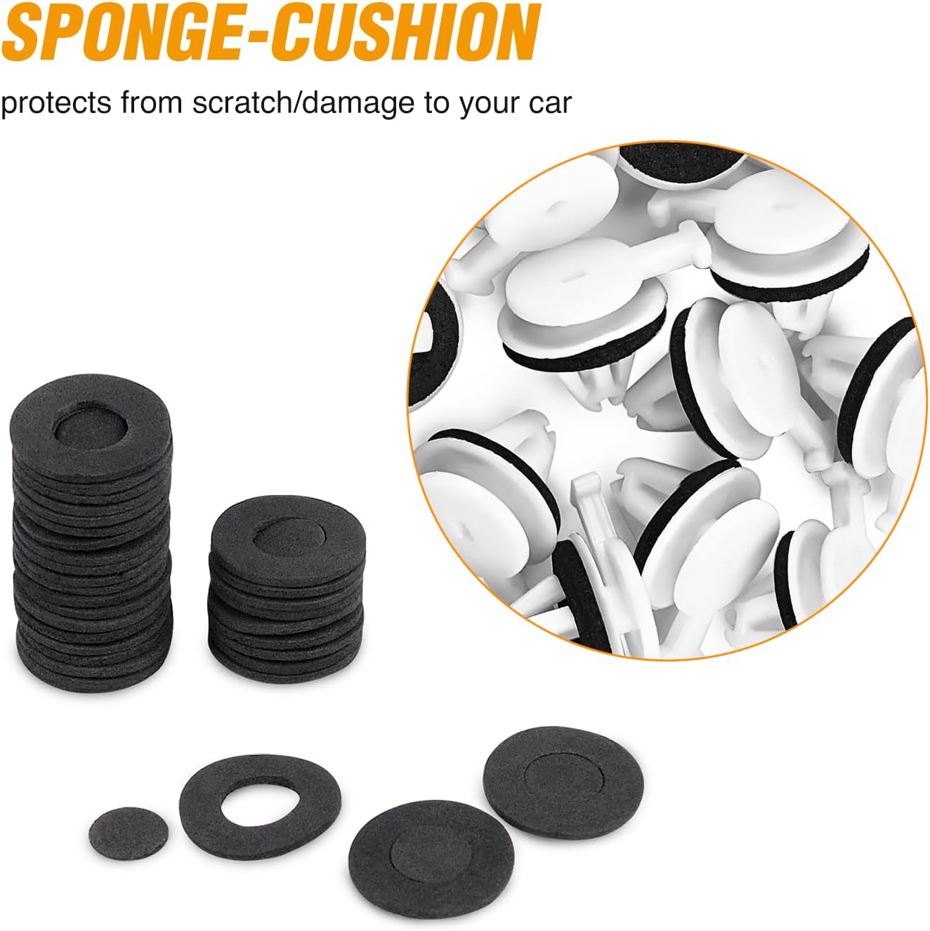 50 Pcs Pillar Retainers with Sealer for Land Rover LR053837 LR034389 Discovery Range Rover Sport