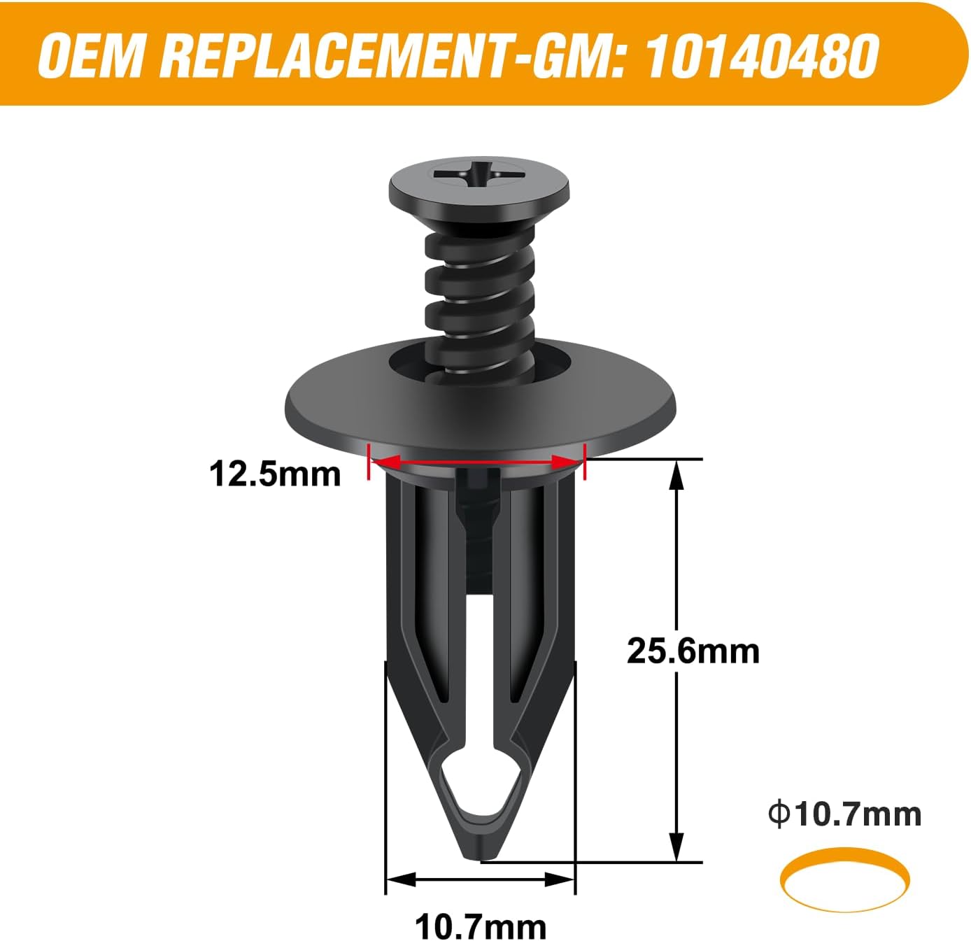 20 Pcs Push-Type Retainer Clips Compatible with GM 10140480 Chevrolet Lumina APV Chrysler 6502625 Dodge Ram 1500 2500 3500 Jeep Wrangler &Jeep Wrangler JK Oldsmobile Silhouette