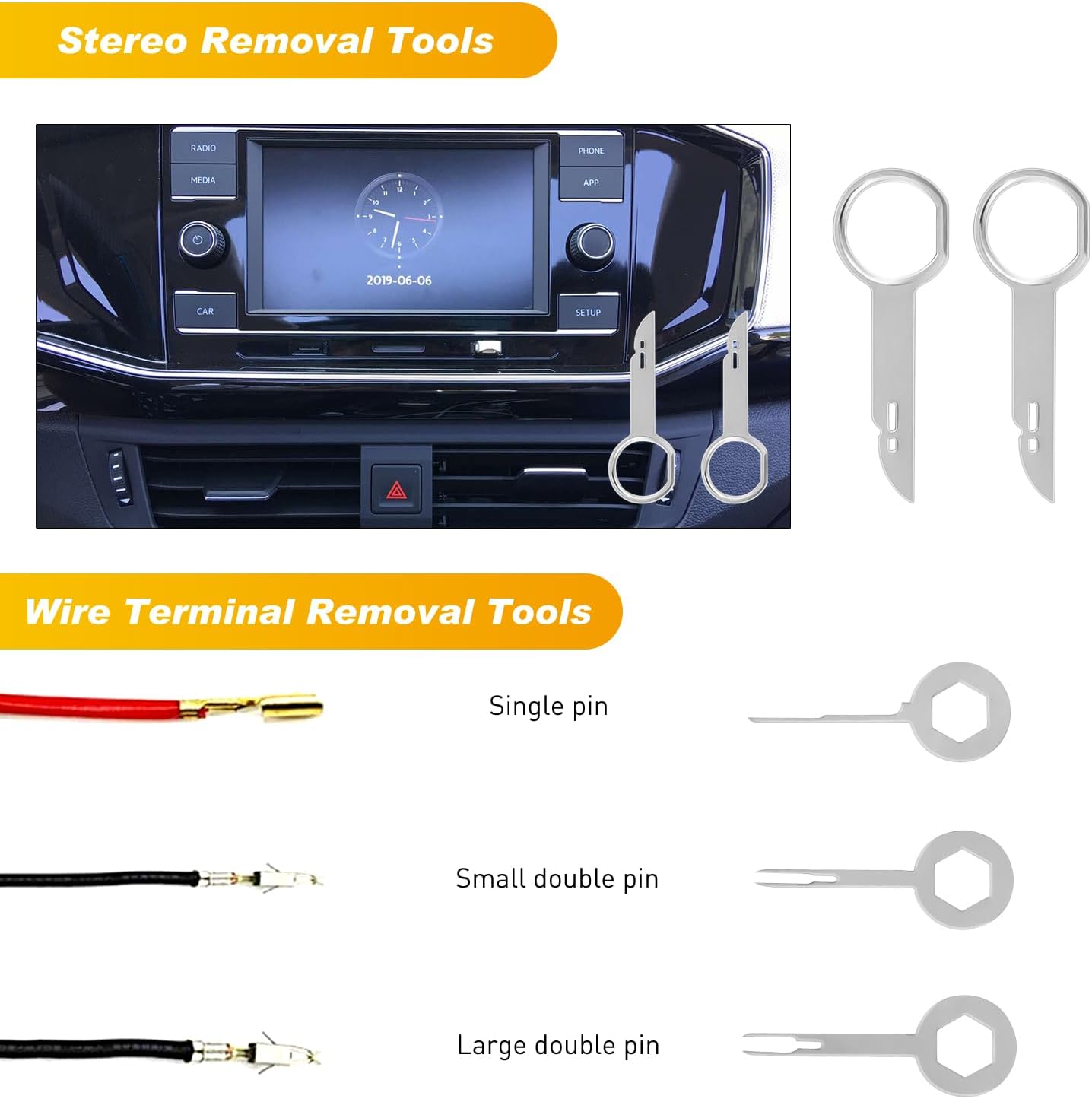 19 Pcs Trim Removal Tool Set Yellow