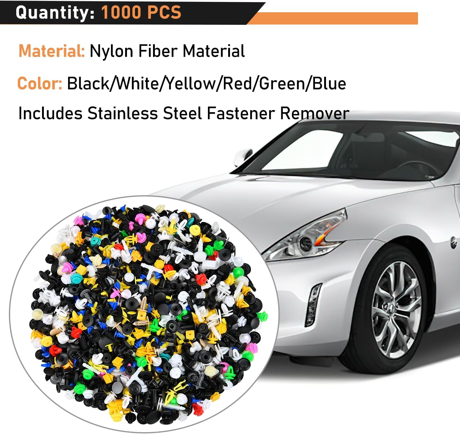 1001 Pcs Universal Car Clips For GM Ford Chrysler Toyota Lexus Honda Acura Dodge Jeep