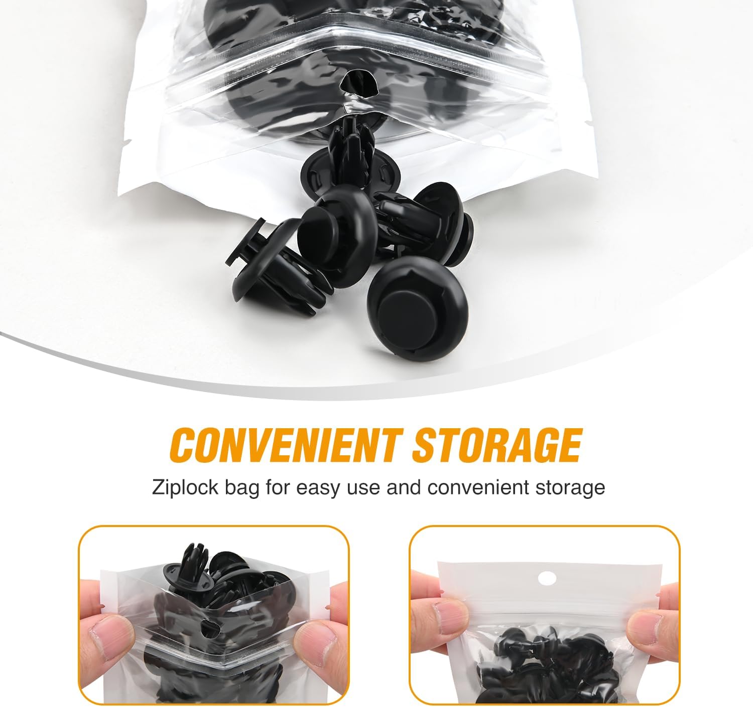 60 Pcs Fender Liner Bumper Cover Splash Shield Hex Head Screw with Nylon U Nuts Push Bumper Fastener Rivet Clips for Fastening Front on Mazda 2, 5, 6, CX-5, CX-7 & CX-9 2014 – 2010
