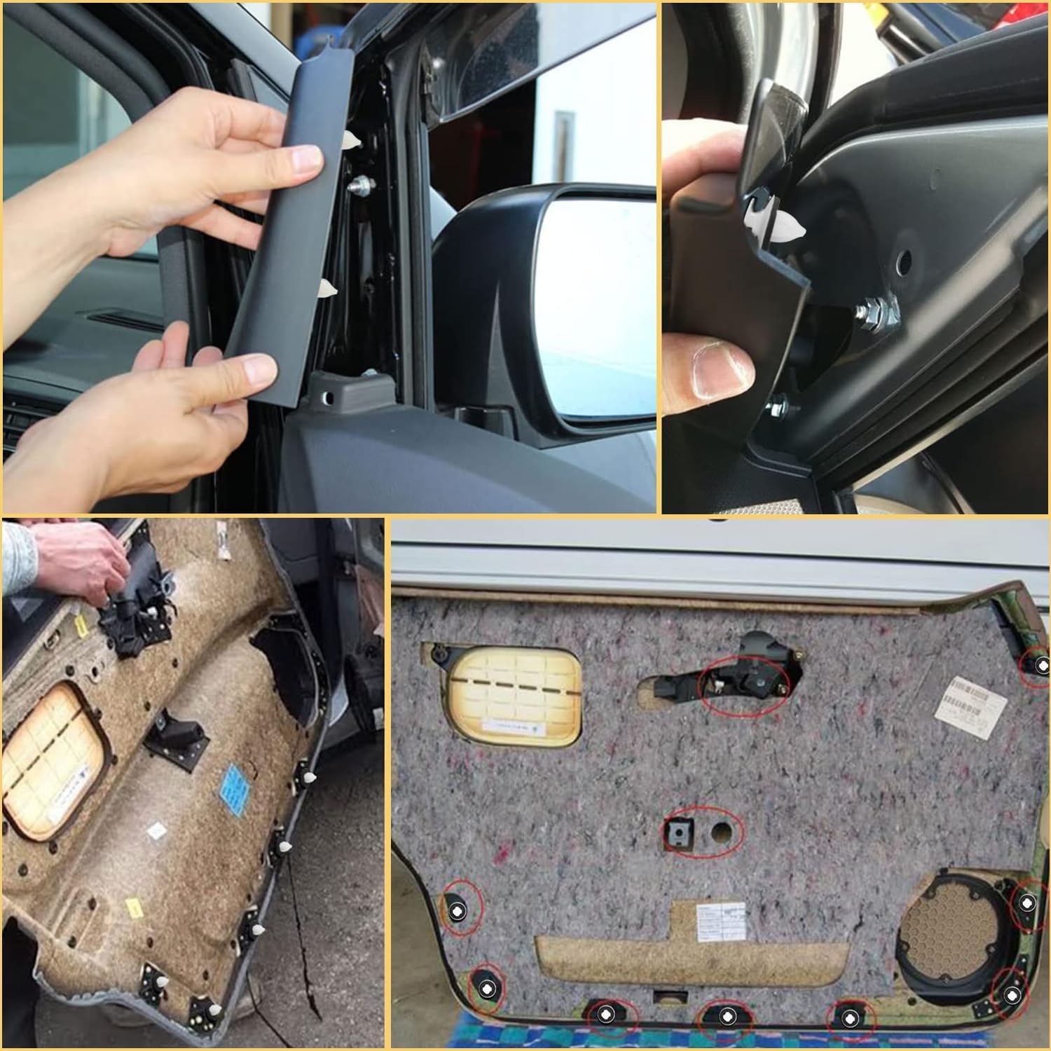 50 Pcs Door Trim Panel Clip with Sealer For Mazda GJ6R-68-ABX GJ6R68AB2 Mazda Miata, RX-8,CX-9, Mazda 3, Mazda 5, Mazda 6, Mazda Speed6