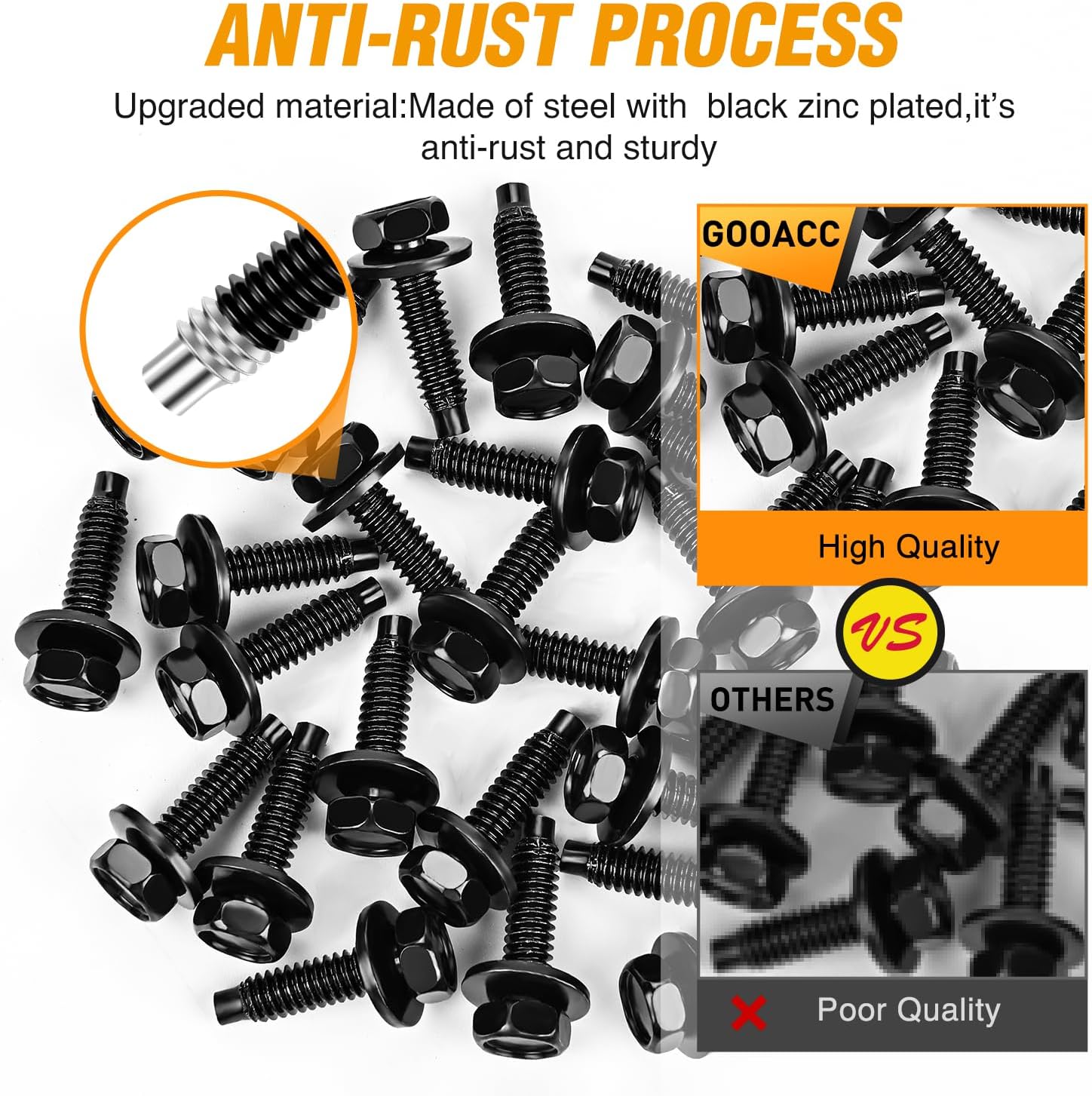 25 Pcs 1/4"-20 X 1 Hex Head SEMS with Dog Point Phosphate for Chrysler 6025329 Dakota, Durango, Grand Cherokee, Ram 1500, Ram 2500, Ram 3500, Viper