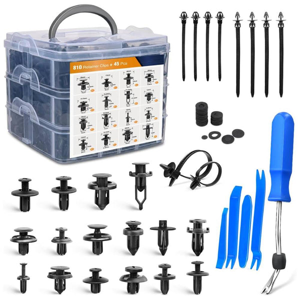Aazon.co: 635PCS Auto Fasteners Car Push Retainer Clips Nylon Buper Fender Rivets, 16 Ost - View #3