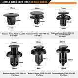 130 Pcs Car Bumper Retainer Clips & Nylon Fasteners Push Retainer Kit 6 Most Popular Sizes