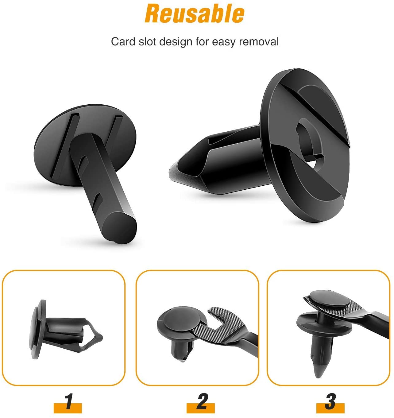 100 Pcs Nylon Bumper Rivet Retainer Retaining Clips For GM 21030249 Ford N807389S