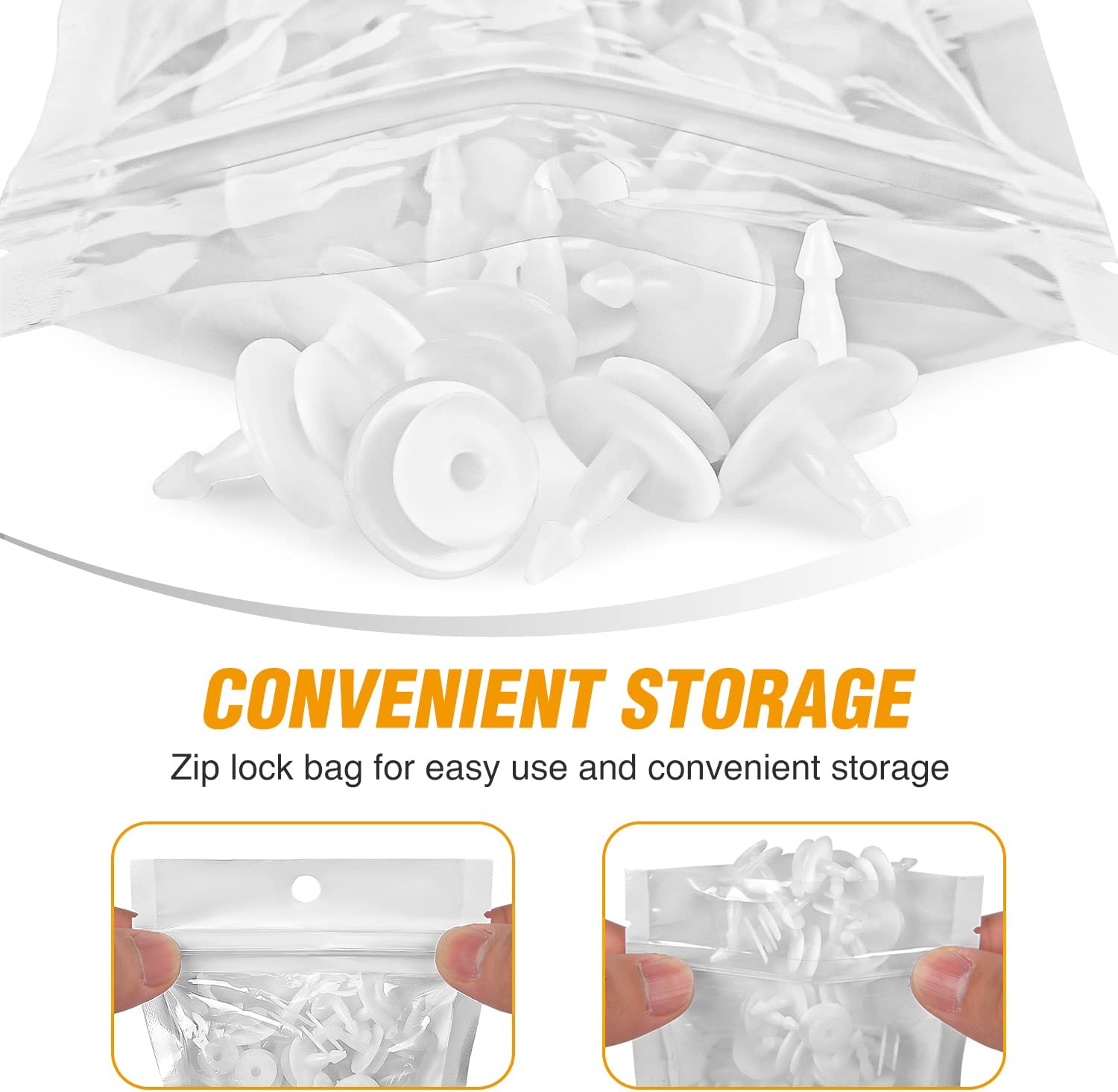 50 Pcs Cowl Retainer Cowl Vent Clip For Acura Honda 90602-SX0-003 MDX Civic Insight Odyssey 1995-on White Nylon