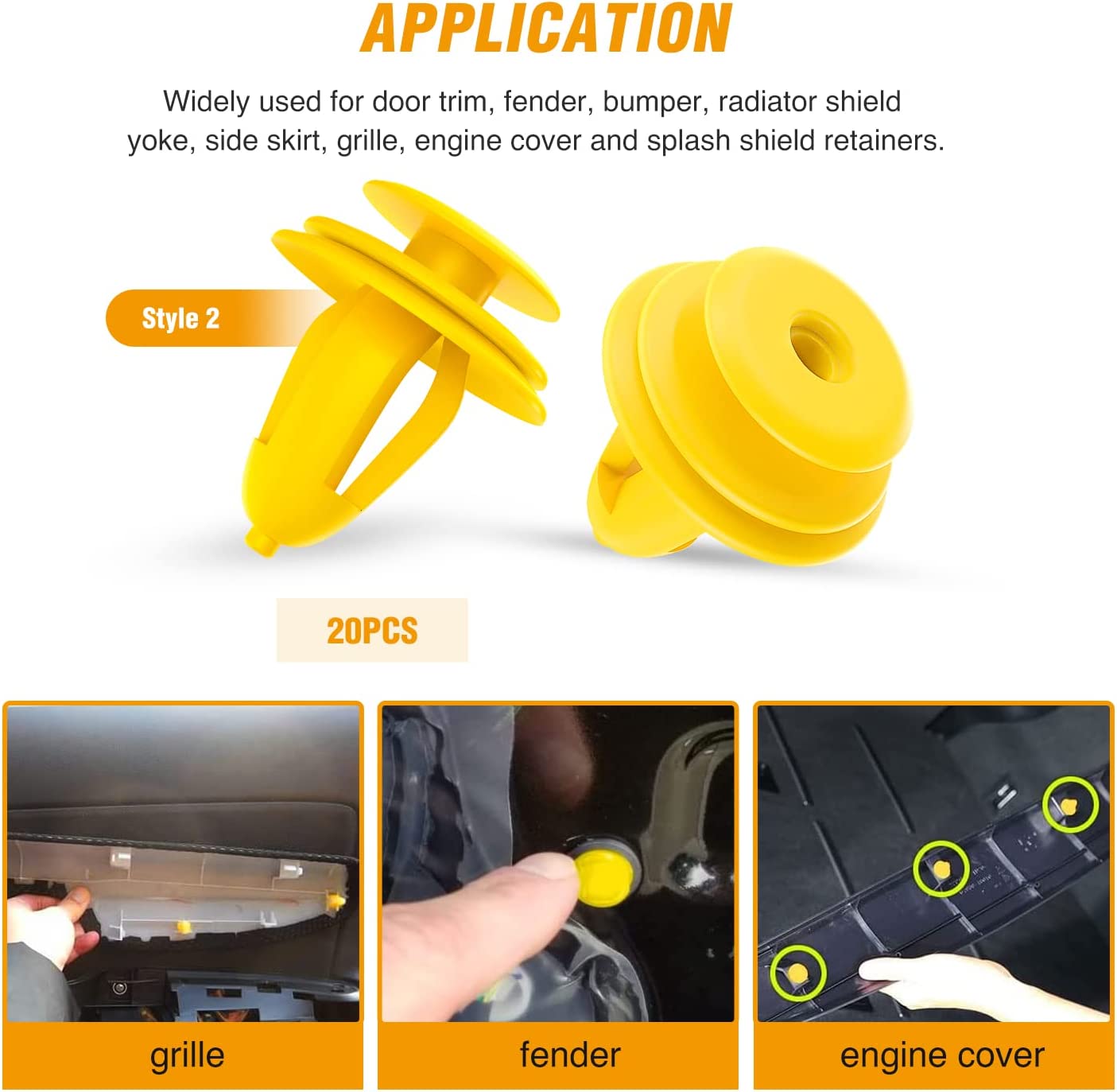 120 Pcs Car Bumper Retainer Clips & Fasteners Rivet Kit 6.5mm 8mm 9mm 9.5mm 11mm for Toyota