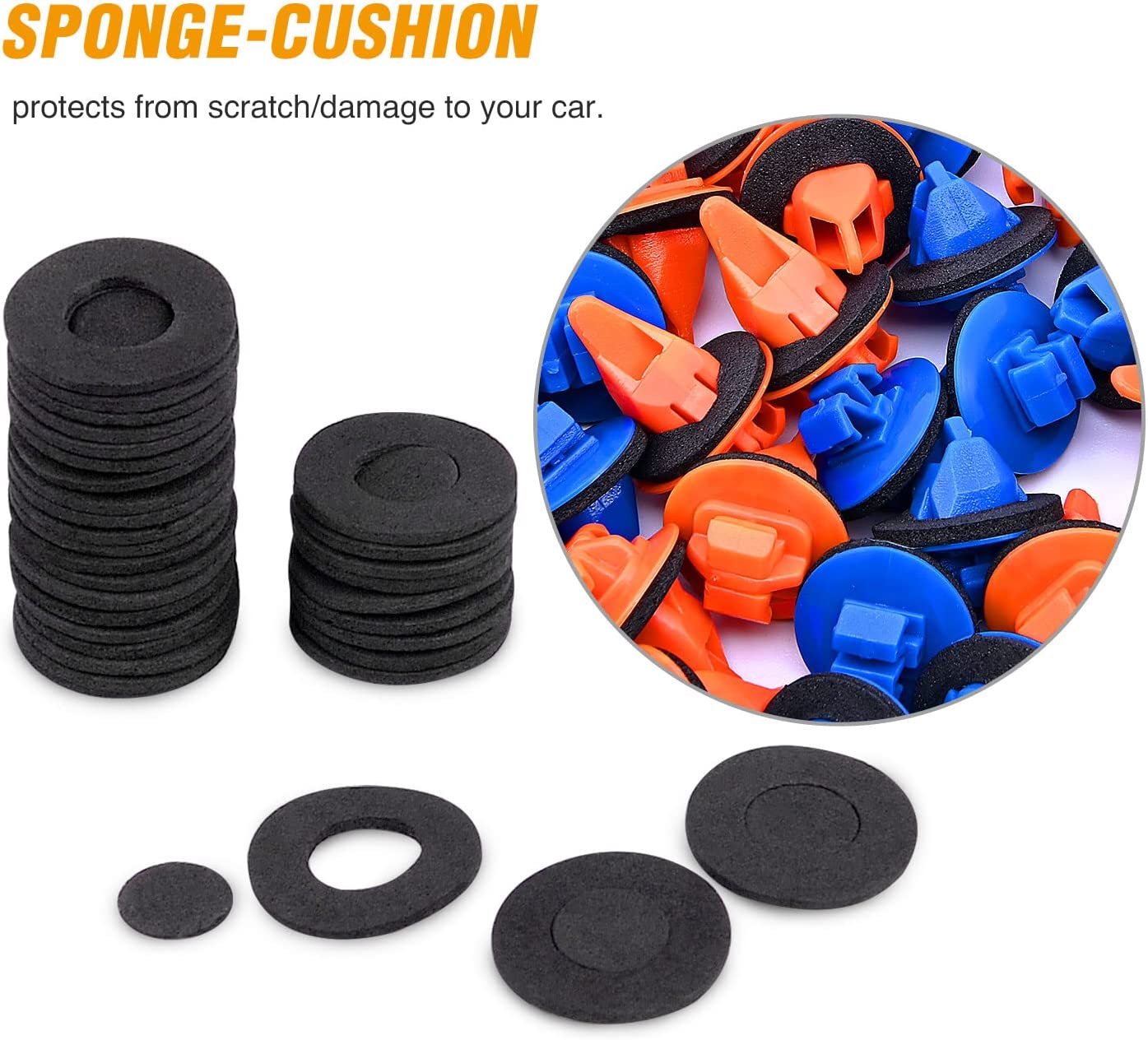 100 Pcs Fender Flare Retaining Retainer Clips Compatible for Toyota 4Runner FJ Cruiser Highlander RAV4 Tacoma, Replace 75495-35010 75397-35010