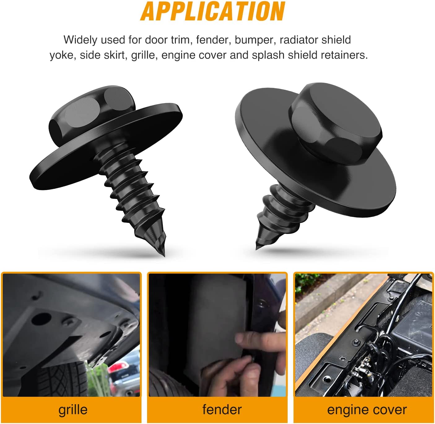 25 Pcs Hex Head Sems Screws M4.8-1.61 x 16mm Engine Shields Splash Guard Bumper Cover Replacement for BMW 128i 135i 228i 228iX 230i for OEM: BMW 07-14-7-129-160