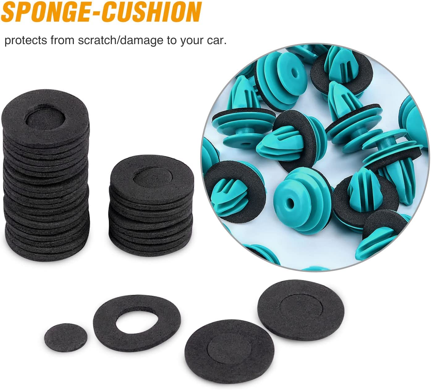 100 Pcs Trim Door Panel Retainer Clips Sienna Corolla Camry Tacoma Tundra Sequoia Matrix Prius RAV4 Scion Avalon Land Cruiser Replace 90467-10188, 90467-A0005 9mm Hole