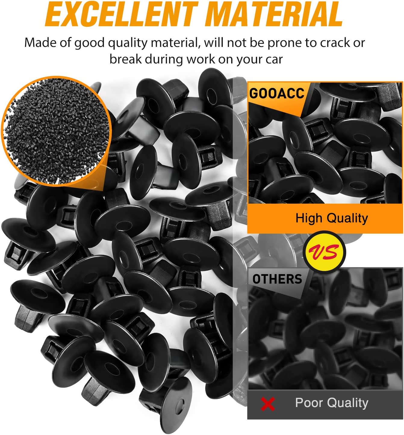 50 Pcs Fender Apron Fender Liner Fastener Rivet Clips for Honda Acura 90682-SEA-003 Accord CR-V Hybrid 0dyssey Ridaeline Civic ILX MDX TLX