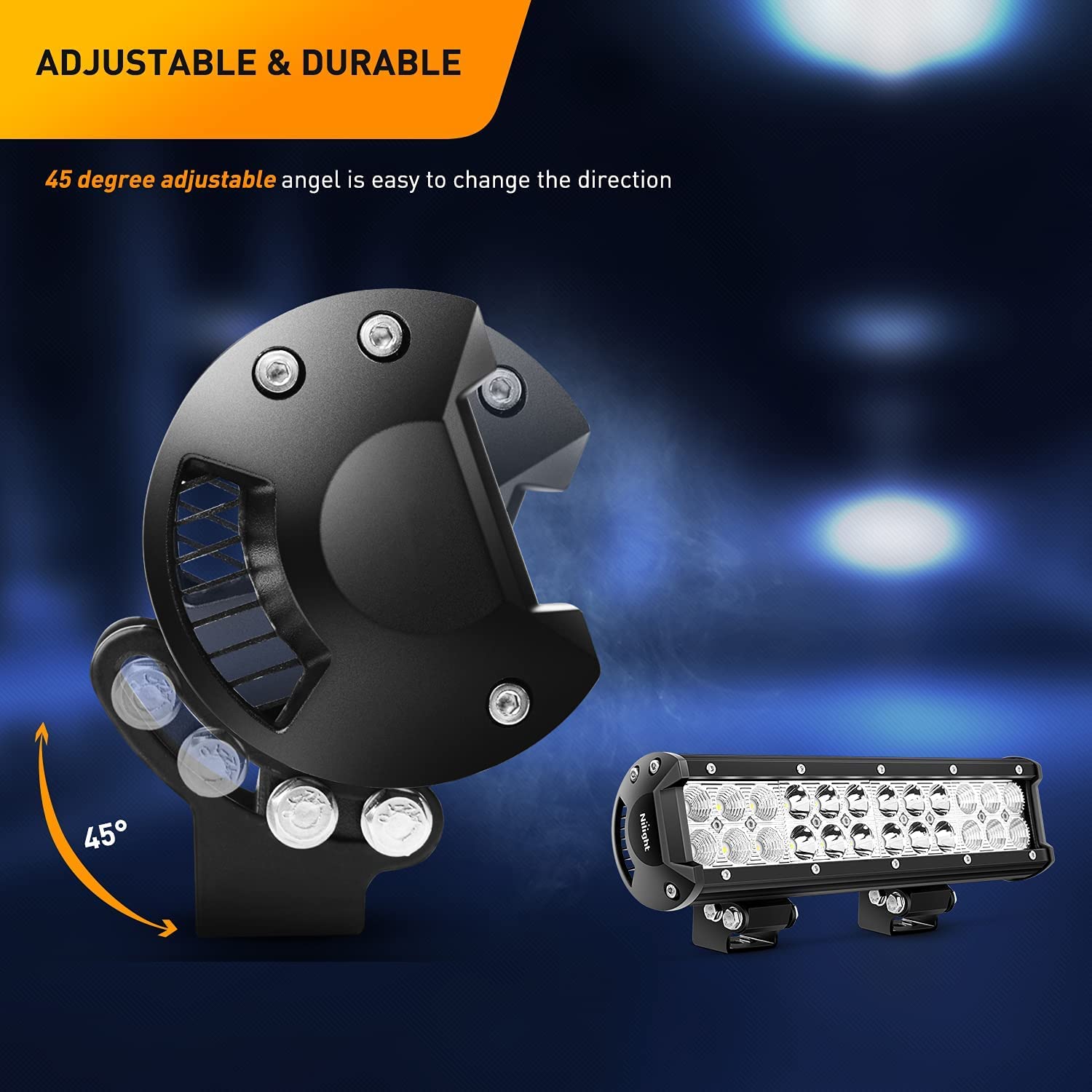 12 Inch 72W Led Light Bar Spot Flood Combo with 16AWG 3Pin Rocker Switch Wiring Harness kit