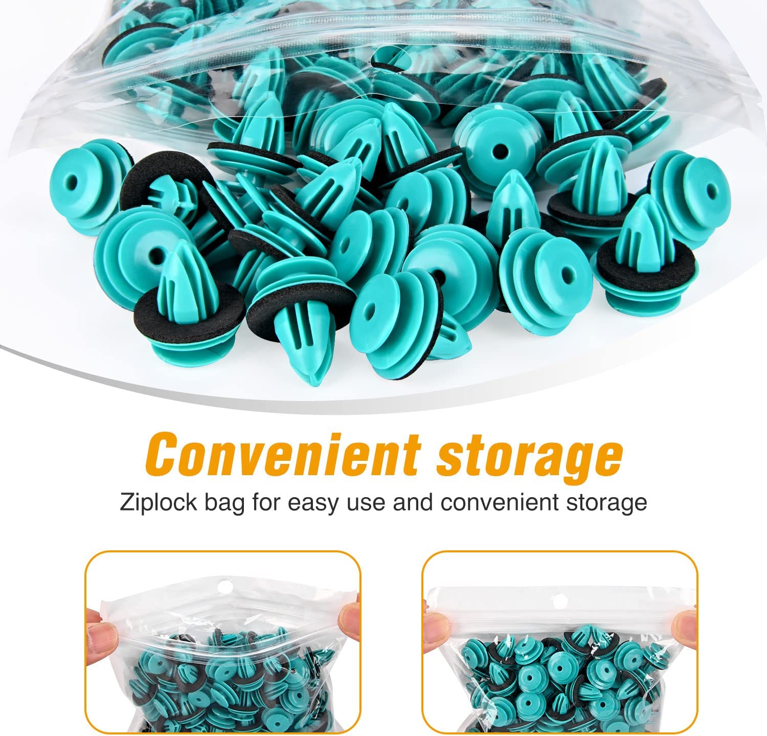 100 Pcs Trim Door Panel Retainer Clips Sienna Corolla Camry Tacoma Tundra Sequoia Matrix Prius RAV4 Scion Avalon Land Cruiser Replace 90467-10188, 90467-A0005 9mm Hole