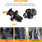 130 Pcs Car Bumper Retainer Clips & Nylon Fasteners Push Retainer Kit 6 Most Popular Sizes