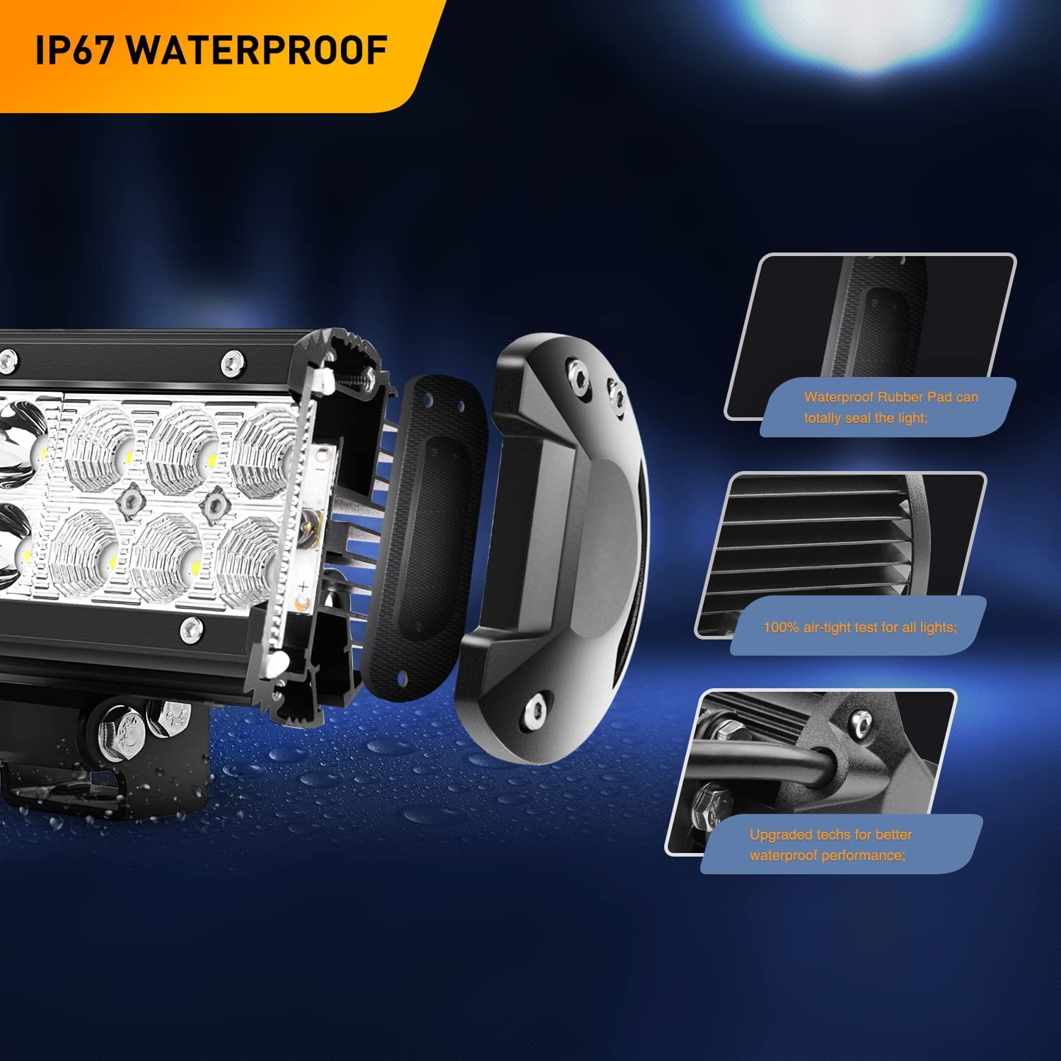 12 Inch 72W 5040LM Spot Flood Combo LED Light Bar