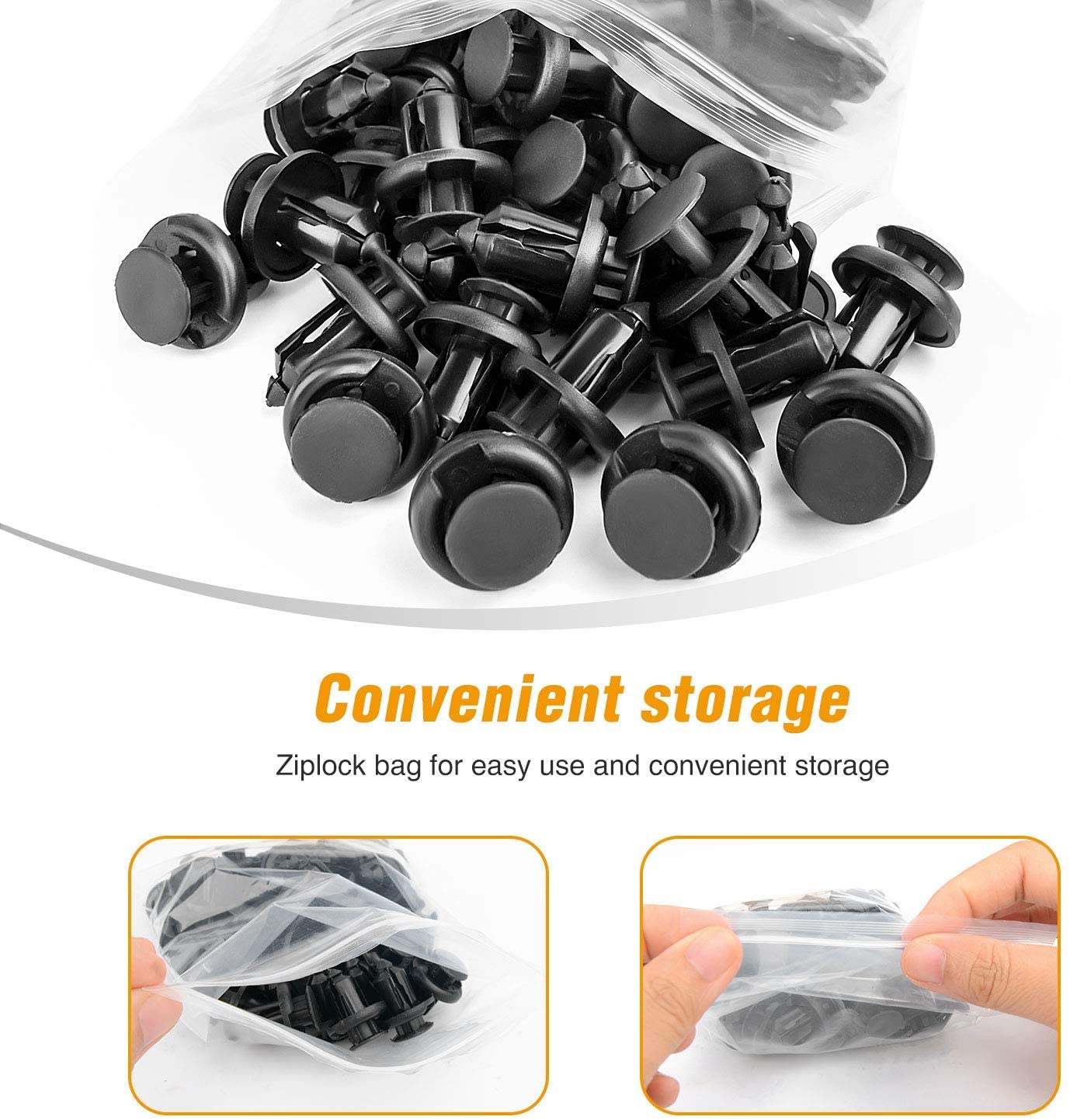 100 Pcs Fender Rivet Retaining Retainer Clips 91503SZ3003 10mm, 1PC Bonus Fastener Remover for Honda and Acura