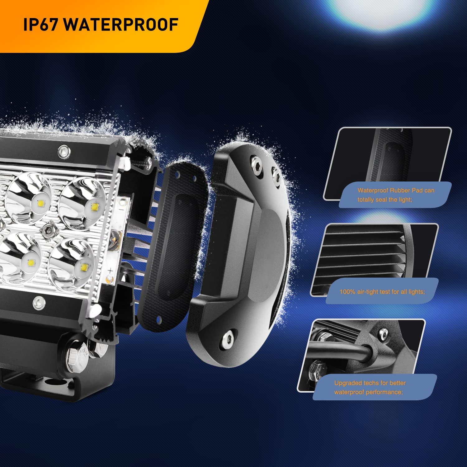 2 Pcs 4 Inch 18W 1260LM Spot LED Pods