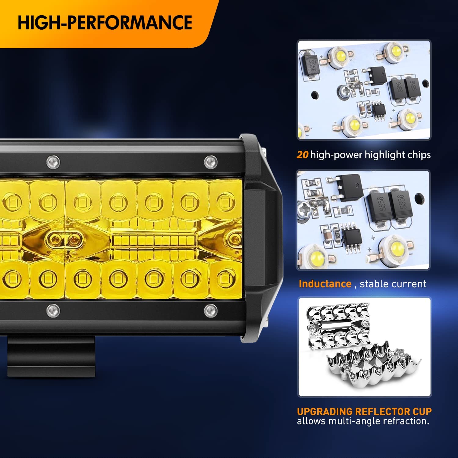 12 Inch 240W 30000LM Led Light Bar Spot Flood Combo with 12V 3Pin Rocker Switch Wiring Harness kit