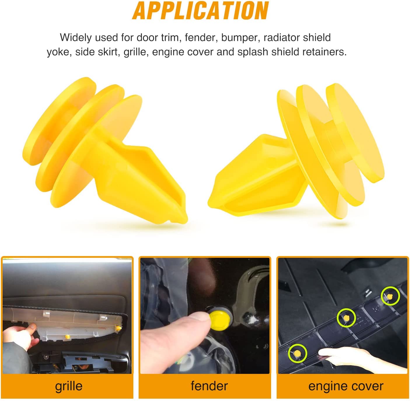100 Pcs Door Panel Clips compatible with Jeep Dodge Chrysler, better replacement for Chrysler 6507055-AA, 6507686-AA