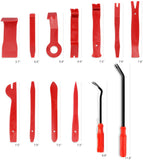 13 Pcs Nylon Trim Removal Tool Set for Bumper Fastener Rivet Retaining Retainer Clips Red