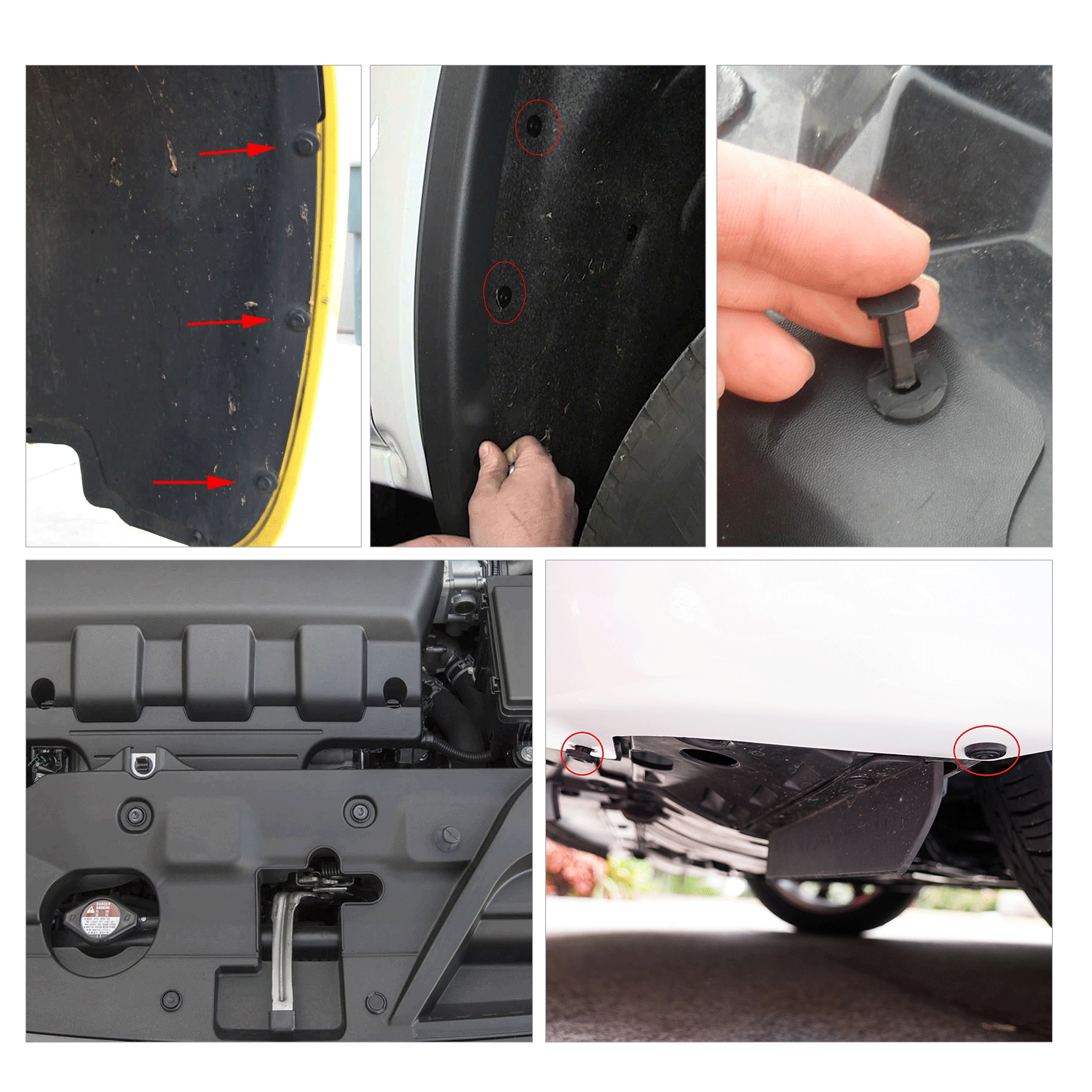 120 Pcs Car Retainer Retaining 6.3mm 8mm 9mm 10mm Expansion Screws Replacement Kit Bumper Push Rivet Clips