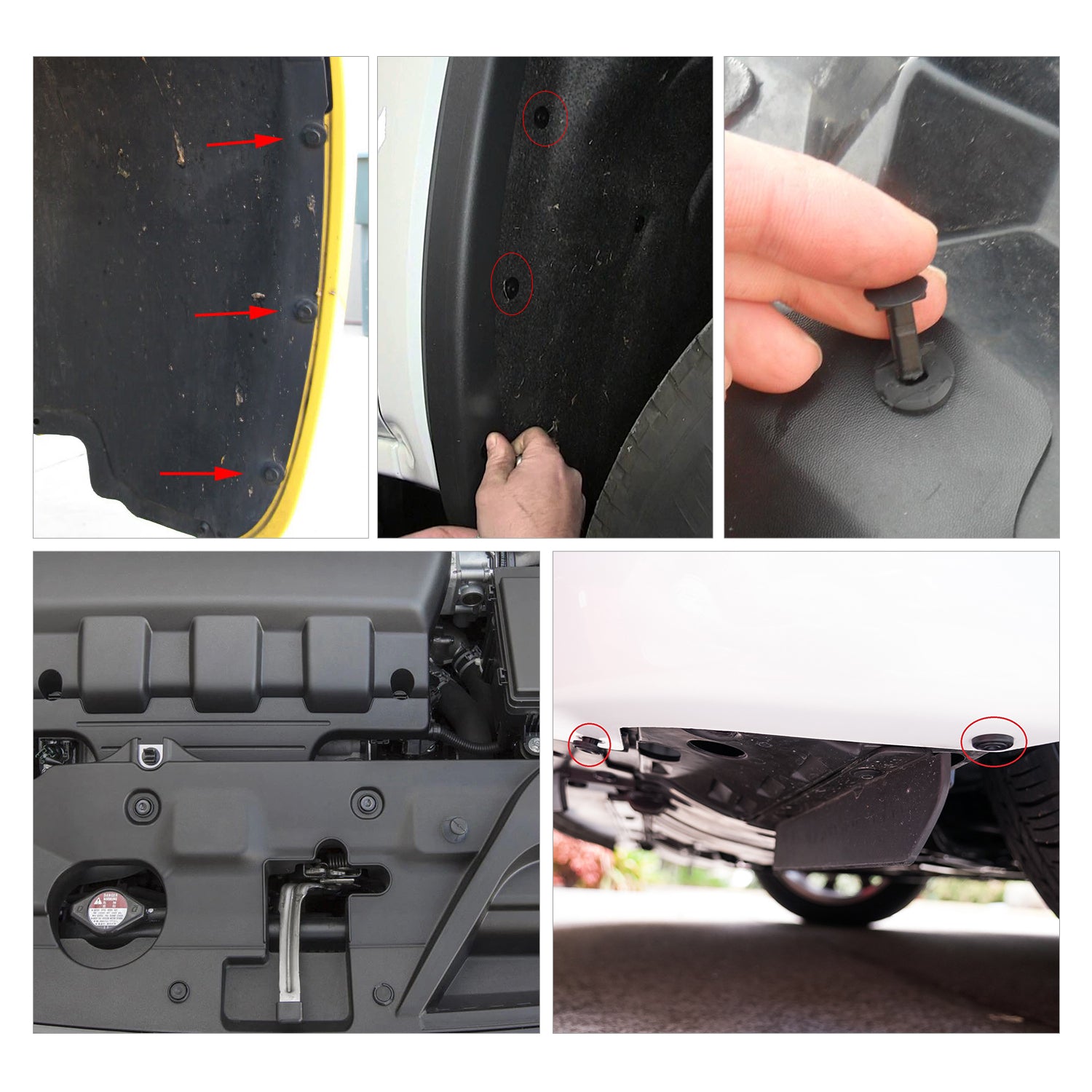 200 Pcs Push Bumper Fastener Rivet Clips with 6 Size Auto Body Retainer Clips Bumpers for GM, Ford & Ch