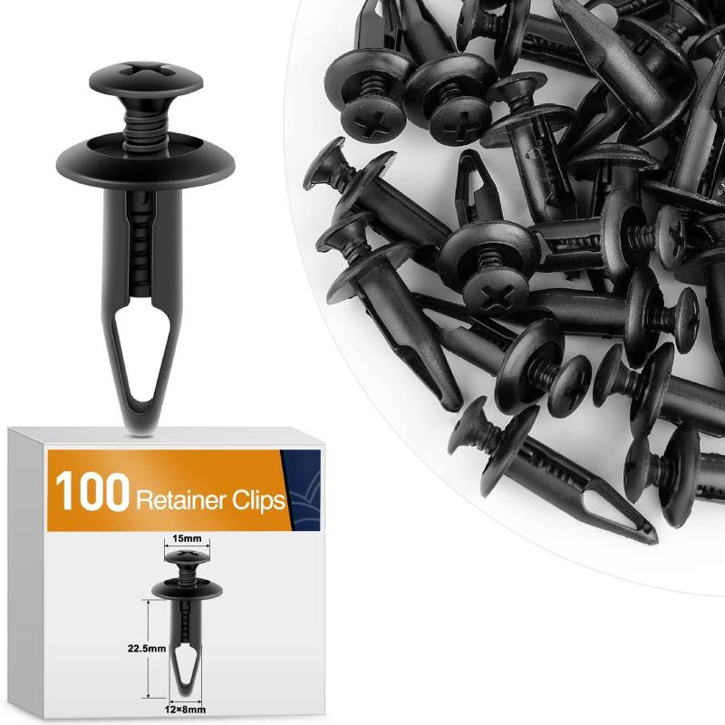 100 Pcs Bumper Rivet Clips Fastener Screw for Yamaha Rhino 450 660 700 Grizzly 600