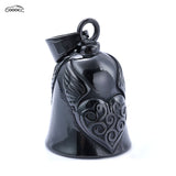 GOOACC Universal Metal Guardian Bell Pendant for Car & Motorcycle, Heart Wing Design Lucky Bell Charm for Vehicle Rearview Mirror & Keychain, Auto & Motorcycle Accessories