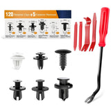 120 Pcs Car Bumper Push Retainer Clips & Nylon Fasteners Rivet Kit 6mm 7.6mm 8mm 8.8mm 10mm Door Trim Panel Clips