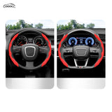 GOOACC Universal Carbon Fiber Pattern Anti-Slip Car Steering Wheel Cover, 15-Second Install Sweat-Resistant Steering Wheel Grip Cover for Round & D-Shape Steering Wheels, Fits Most Cars, Trucks & SUVs, Auto Interior Accessories