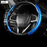 GOOACC Universal Carbon Fiber Pattern Anti-Slip Car Steering Wheel Cover, 15-Second Install Sweat-Resistant Steering Wheel Grip Cover for Round & D-Shape Steering Wheels, Fits Most Cars, Trucks & SUVs, Auto Interior Accessories