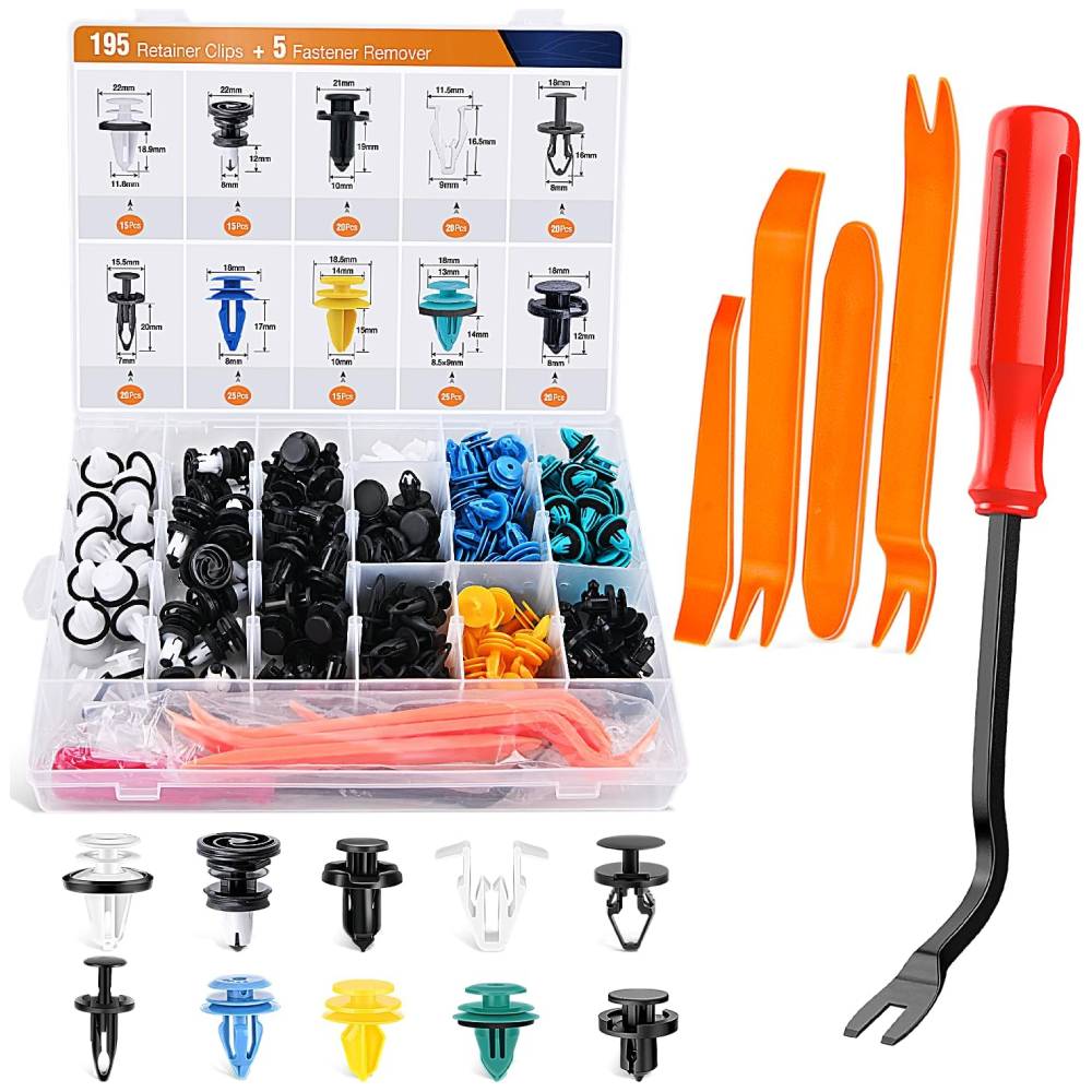200 Pcs Car Plastic Rivets Fasteners Push Retainer Kit, 10 Most Popula ...