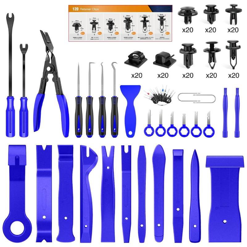 200 Pcs Trim Removal Tool Kit Blue