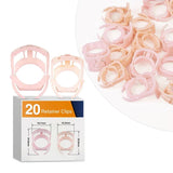 20 Pcs Fuel Line Retaining Clips 5/16 in.and 3/8 in. Fits for Ford 7L3Z-9S317-A 7L3Z-9S317-B Pink Nylon For Select Ford/Lincoln Models