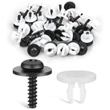 20 Pcs License Plate Screw Kit Engine Splash Shield Screws with Nylon Nuts for Undertray Engine Fender Liner Deflector Grille for Ford Escape F-150 Edge Focus Fusion C-Max S-Max Lincoln