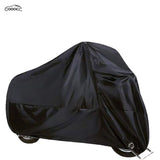 GOOACC Universal Waterproof & UV-Proof Motorcycle Cover, Heavy Duty Windproof Dustproof Motorcycle Full Body Cover with Lock Holes & Elastic Band, Fits Most Sport, Cruiser & Touring Motorcycles, Motorcycle Protection Accessories