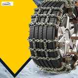 GOOACC Universal Tire Snow Chains, Heavy Duty Anti-Slip Traction Chains for Cars, Trucks & SUVs, Easy to Install Winter Emergency Tire Chains with Storage Bag