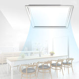 Gooacc Lighting fixtures that integrate natural daylight and fluorescent lighting into the fixture