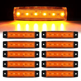 3.8" 6LED Amber Side Marker Light 10PCS