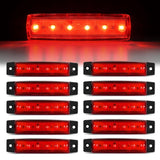 3.8" 6LED Red Side Marker Light 10PCS