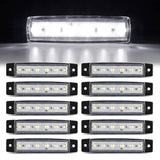 3.8" 6LED White Side Marker Light 10PCS