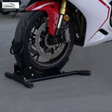 GOOACC Universal Motorcycle & Heavy Bike Front Wheel Parking Stand, Heavy Duty Steel Motorcycle Wheel Chock Stabilizer with Quick Install Design, Fits Most Street Bikes, Cruisers & Sport Bikes, Motorcycle Storage & Maintenance Accessories