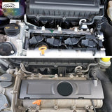 GOOACC Universal 16V Engine Valve Cover for Volkswagen, Heavy Duty Plastic Engine Cylinder Head Cover Decorative Protector with Logo, Fits Most VW 16V Engine Models, Auto Engine Bay Protection & Decoration Accessories