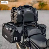 GOOACC Waterproof Motorcycle Side Bag & Tail Bag Set, Universal Large Capacity Saddle Bag with Reflective Strips & Quick Install Buckles