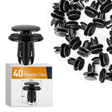 40 Pcs Fender Liner Retainer Clips 86595-2T500 For Hyundai Accent, Azera, Elantra, Equus, Genesis, Santa Fe, Sonata, Tucson, Veloster, Kia K900, Optima, Rio, Sedona, Soul, Sportage