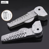 GOOACC Motorcycle Front Foot Pegs Footrests Pedal for Most Motorcycles