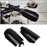 GOOACC 1 Pair Motorcycle Chrome Handguards, Windproof Weather Resistant Hand Protectors for Touring Motorcycles